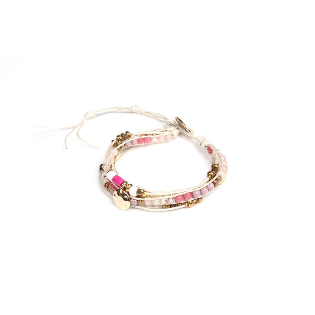 Layer Pink Ethically Made Bracelet - Thailand-Jewelry-Lumily-Lumily MZ Fair Trade Nena & Co Hiptipico Novica Lucia's World emporium