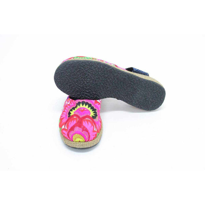 Vintage Hmong Textile Upcycled Batik Slip On Clogs Shoes - Thailand-Apparel-Lumily-Lumily MZ Fair Trade Nena & Co Hiptipico Novica Lucia's World emporium