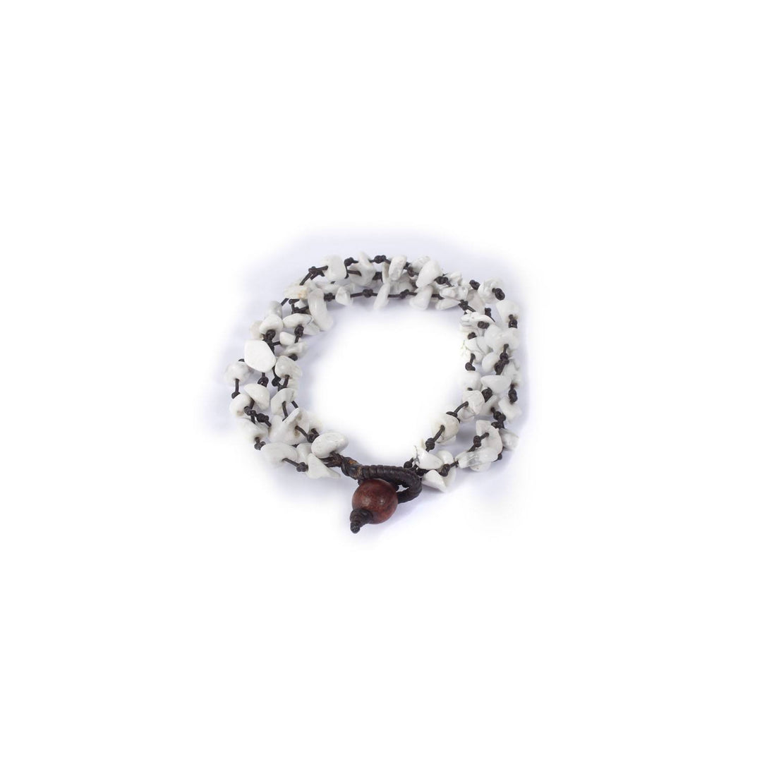 BUNDLE: White Stone 4-string Bracelet 13 Pieces - Thailand-Bracelets-Lumily-Lumily MZ Fair Trade Nena & Co Hiptipico Novica Lucia's World emporium