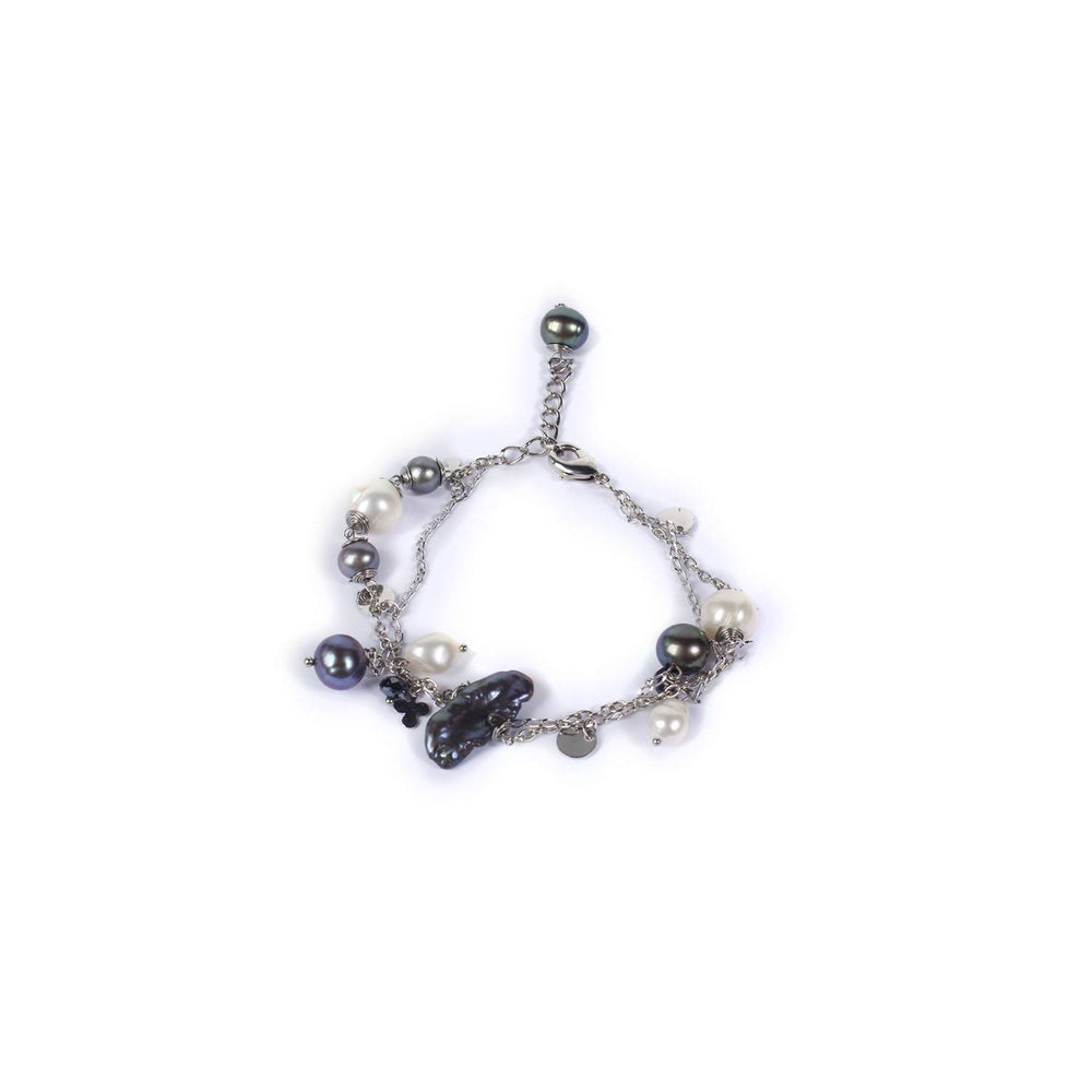 BUNDLE: Pearl Grey Handcrafted Bracelet 5 Pieces - Thailand-Bracelets-Lumily-Lumily MZ Fair Trade Nena & Co Hiptipico Novica Lucia's World emporium