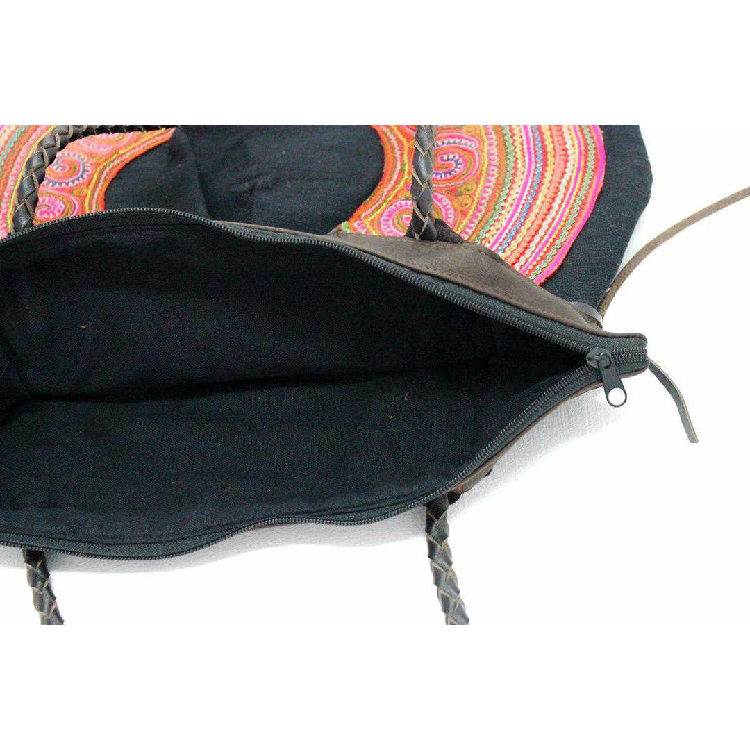 Upcycled Hmong Jacket Tote Bag - Thailand-Bags-Lumily-Lumily MZ Fair Trade Nena & Co Hiptipico Novica Lucia's World emporium