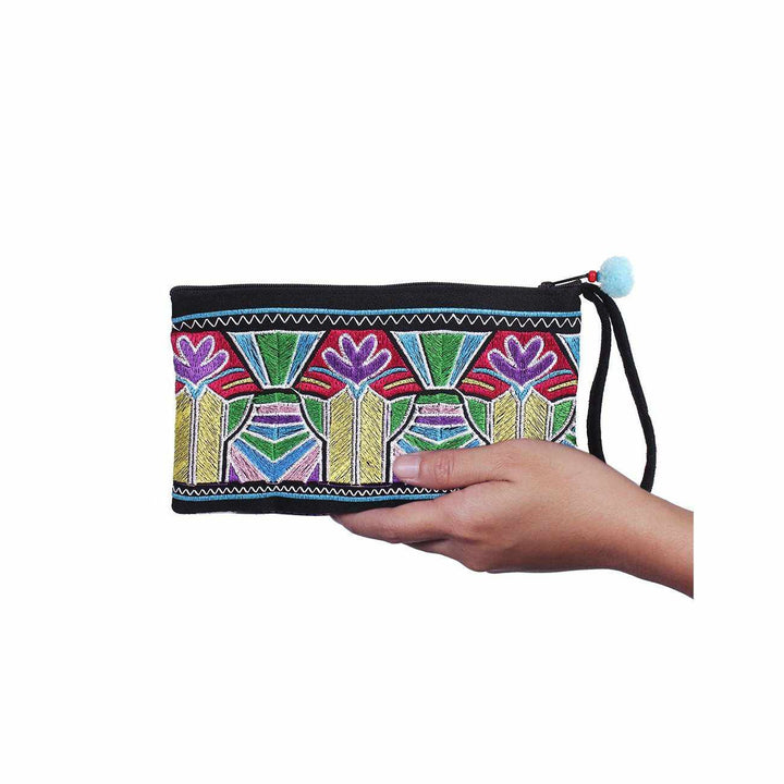 Deco Embroidered Wristlet - Thailand-Bags-Lumily-Lumily MZ Fair Trade Nena & Co Hiptipico Novica Lucia's World emporium