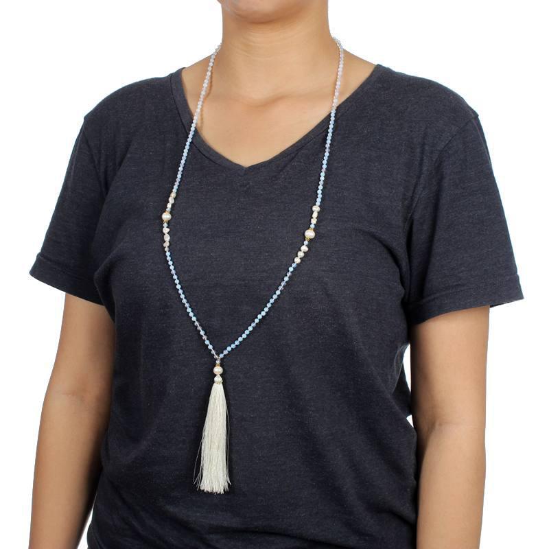 Sonia Tassel Necklace - Thailand-Jewelry-Lumily-Lumily MZ Fair Trade Nena & Co Hiptipico Novica Lucia's World emporium