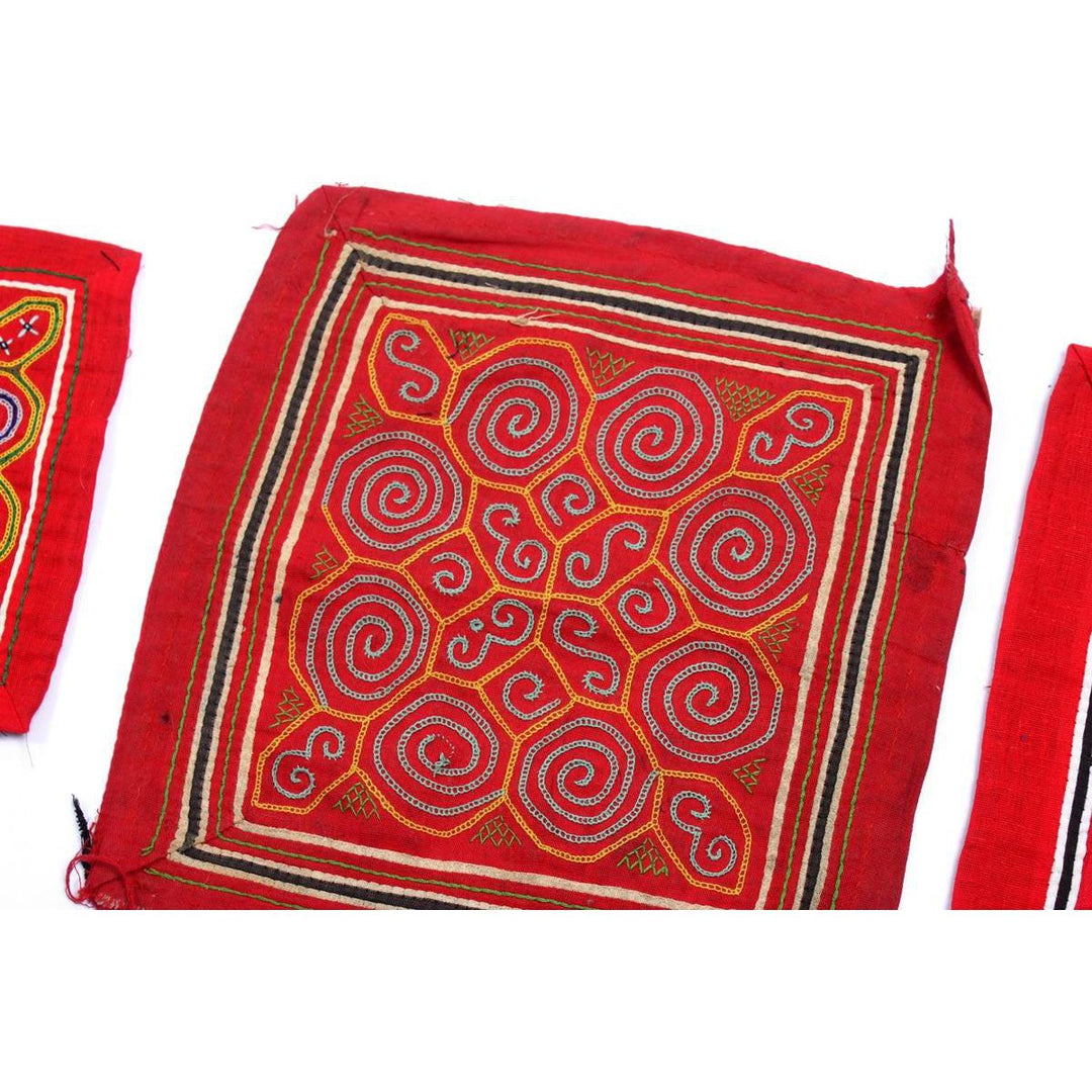 BUNDLE: Vintage Embroidered Sustainably Made Fabric 6 Pieces - Thailand-Lumily-Lumily MZ Fair Trade Nena & Co Hiptipico Novica Lucia's World emporium