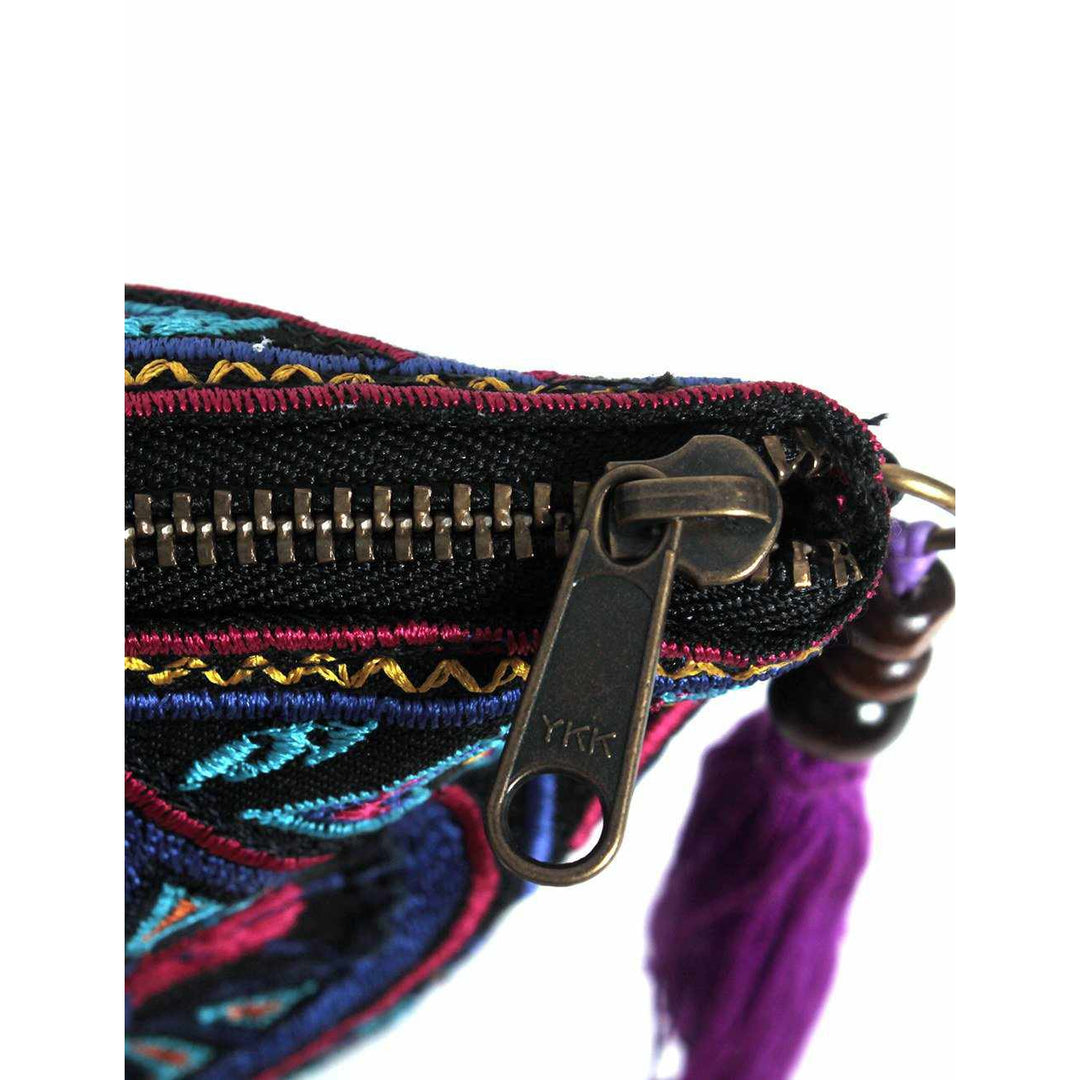 Convertible Embroidered Leather Crossbody / Clutch Bag - Thailand-Bags-Lumily-Lumily MZ Fair Trade Nena & Co Hiptipico Novica Lucia's World emporium