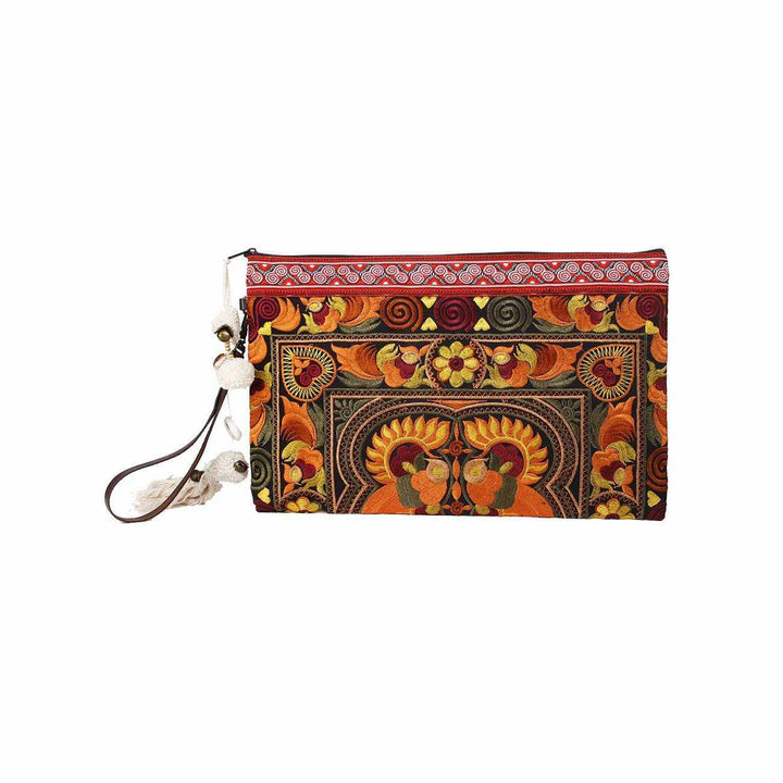 BUNDLE: Embroidered Boho Clutch Bag 5 Pieces - Thailand-Bags-Lumily-Lumily MZ Fair Trade Nena & Co Hiptipico Novica Lucia's World emporium