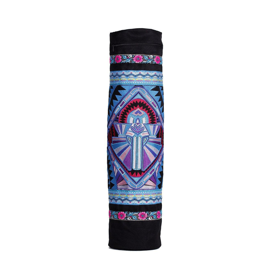 Deco Jaw Embroidered Yoga Bag - Thailand-Bags-Wichai Shop-Purple-Lumily MZ Fair Trade Nena & Co Hiptipico Novica Lucia's World emporium