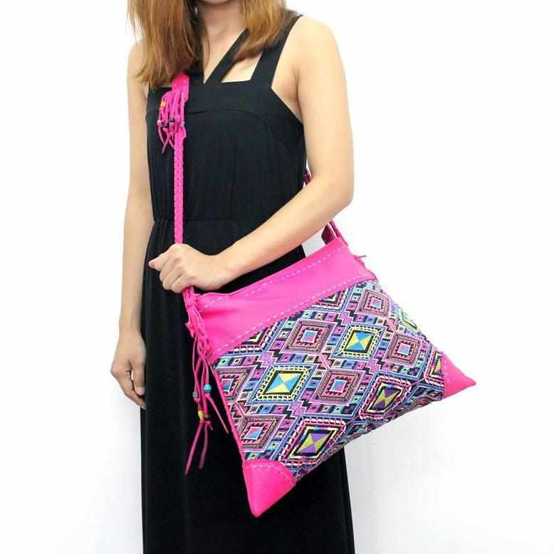 Bohemian Geometric Crossbody Adjustable Bag - Thailand-Bags-Lumily-Lumily MZ Fair Trade Nena & Co Hiptipico Novica Lucia's World emporium