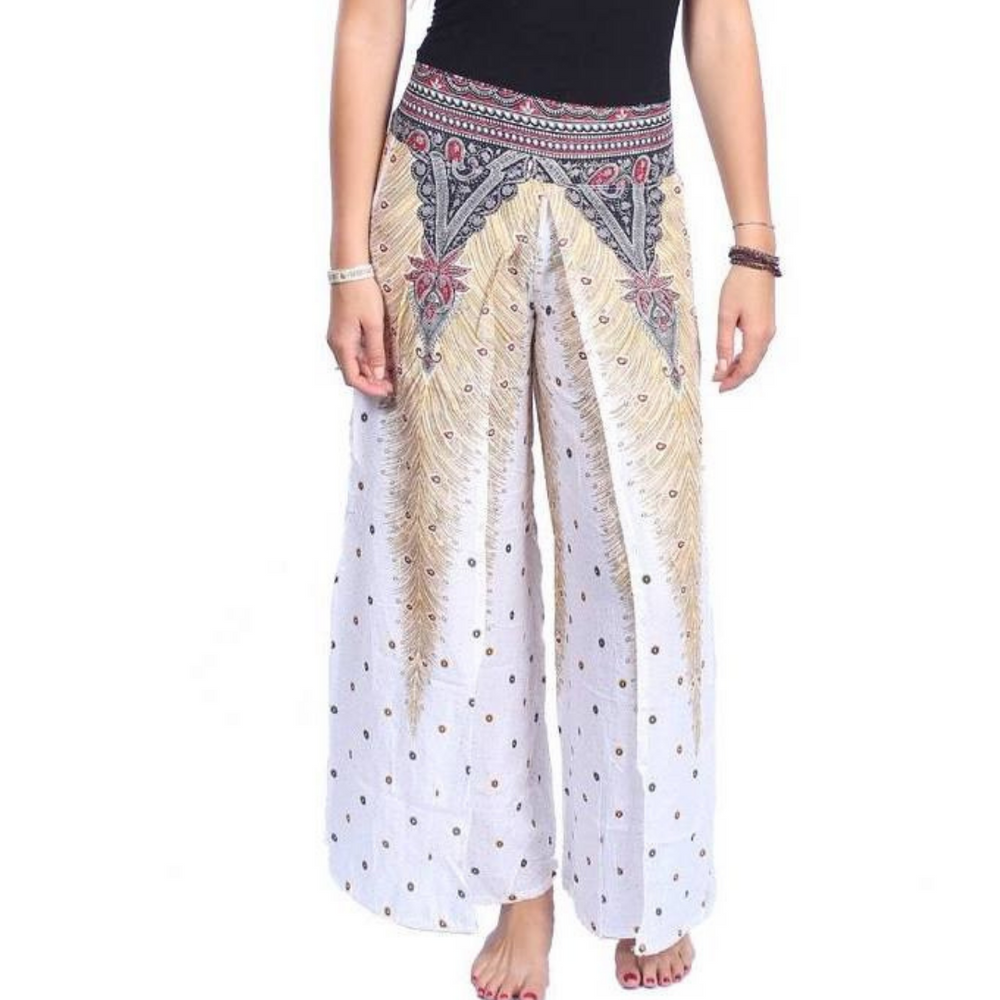 Peil Harem Gypsy Pants - Thailand-Apparel-Lumily-White-Lumily MZ Fair Trade Nena & Co Hiptipico Novica Lucia's World emporium