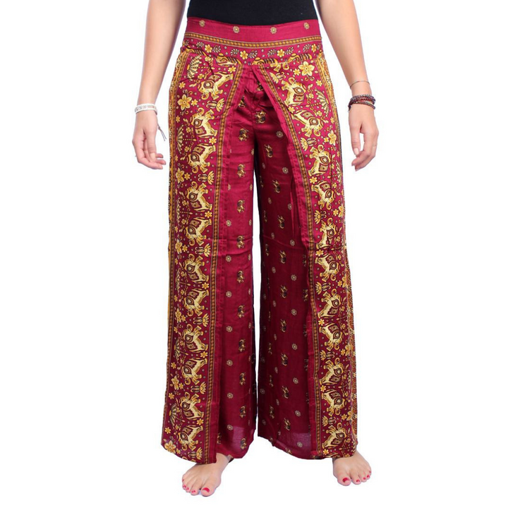 Peil Harem Gypsy Pants - Thailand-Apparel-Lumily-Red-Lumily MZ Fair Trade Nena & Co Hiptipico Novica Lucia's World emporium