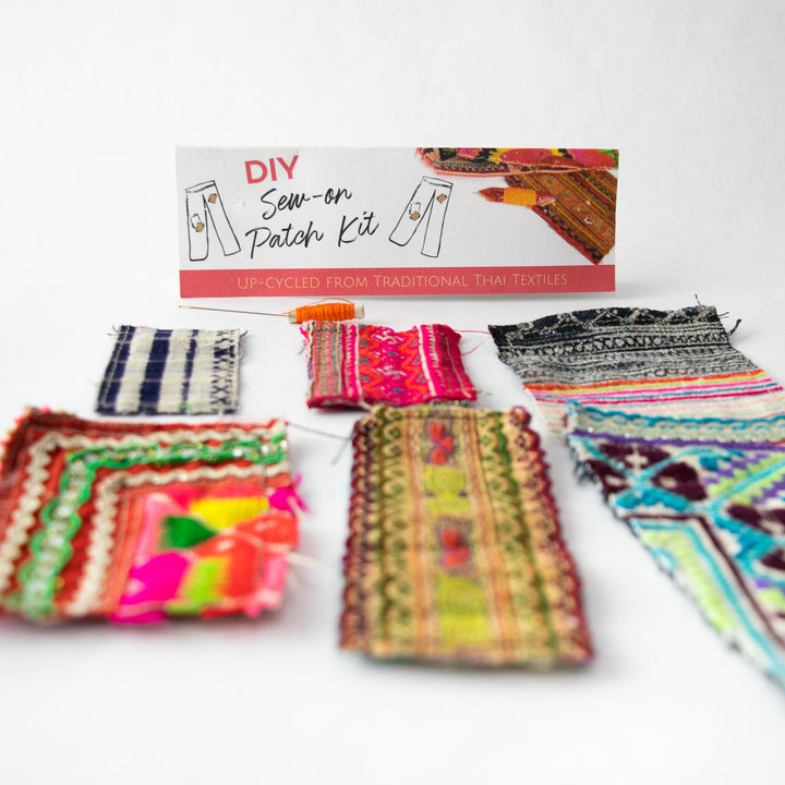 Upcycled Hmong Fabric Patch Kit - Thailand-Apparel-A-kumpoy (Ae Bags - TH)-Lumily MZ Fair Trade Nena & Co Hiptipico Novica Lucia's World emporium
