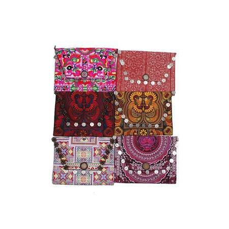 BUNDLE: Boho-chic Clutch Bag 6 Pieces - Thailand-Bags-Lumily-Clutch-Lumily MZ Fair Trade Nena & Co Hiptipico Novica Lucia's World emporium