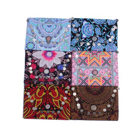 BUNDLE: Embroidered Coin Clutch Bag 6 Piece - Thailand-Bags-Lumily-Lumily MZ Fair Trade Nena & Co Hiptipico Novica Lucia's World emporium