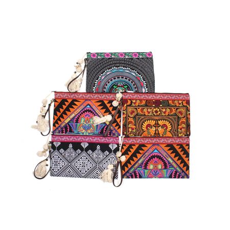 BUNDLE: Embroidered Boho Clutch Bag 5 Pieces - Thailand-Bags-Lumily-Boho-Lumily MZ Fair Trade Nena & Co Hiptipico Novica Lucia's World emporium
