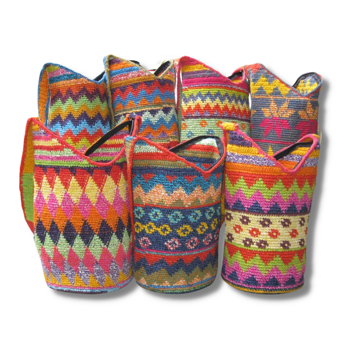 Eliza Crochet Multicolor Boho Bag - Guatemala-Bags-Lumily-Multicolor-Lumily MZ Fair Trade Nena & Co Hiptipico Novica Lucia's World emporium