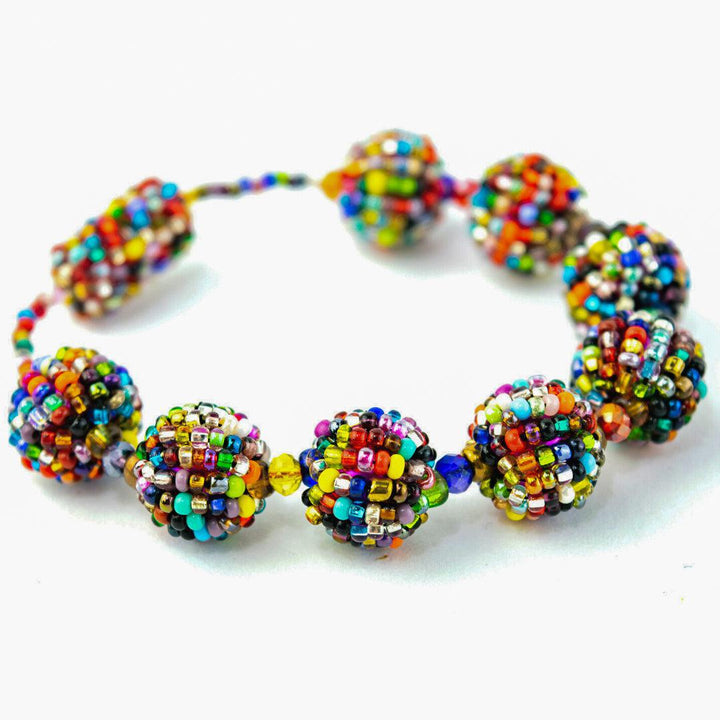 Shiva Magnetic Closure Seed Bead Bracelet - Guatemala-Jewelry-Lumily-Multicolor-Lumily MZ Fair Trade Nena & Co Hiptipico Novica Lucia's World emporium