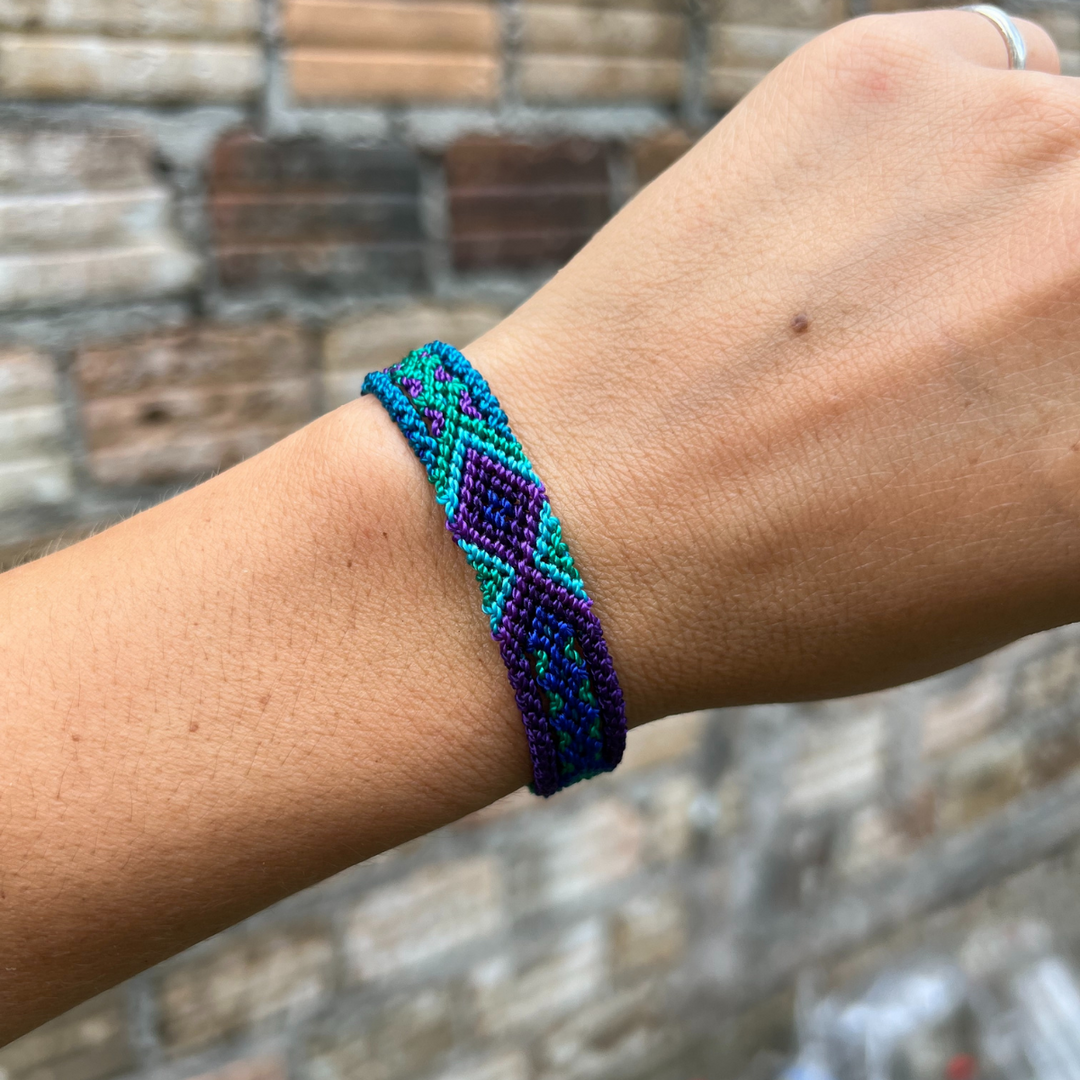Friendship Woven String Bracelet - Choose Color - Mexico-Jewelry-Joel (Arte Moderno en Cuero - MX)-Lumily MZ Fair Trade Nena & Co Hiptipico Novica Lucia's World emporium