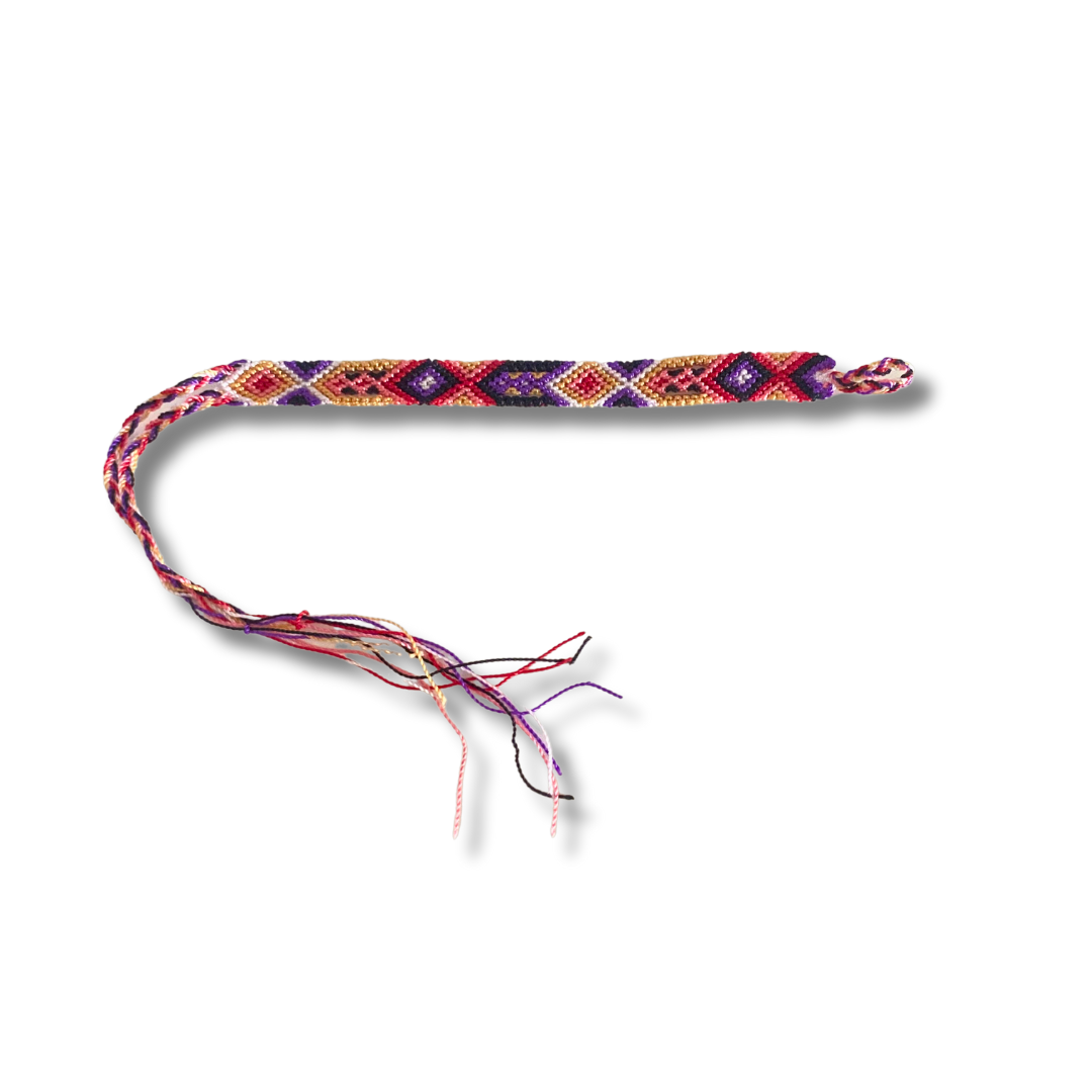 Friendship Woven String Bracelet - Choose Color - Mexico-Jewelry-Joel (Arte Moderno en Cuero - MX)-Purple-Lumily MZ Fair Trade Nena & Co Hiptipico Novica Lucia's World emporium