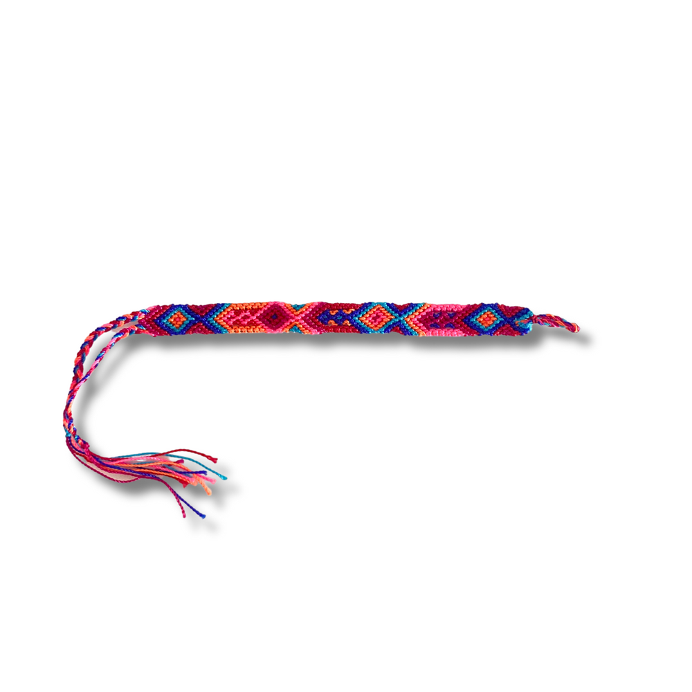 Friendship Woven String Bracelet - Choose Color - Mexico-Jewelry-Lumily-Red-Lumily MZ Fair Trade Nena & Co Hiptipico Novica Lucia's World emporium