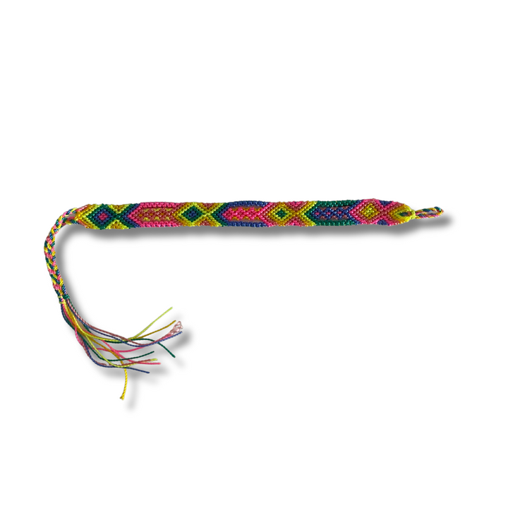Friendship Woven String Bracelet - Choose Color - Mexico-Jewelry-Joel (Arte Moderno en Cuero - MX)-Pink Lime Green Blue-Lumily MZ Fair Trade Nena & Co Hiptipico Novica Lucia's World emporium