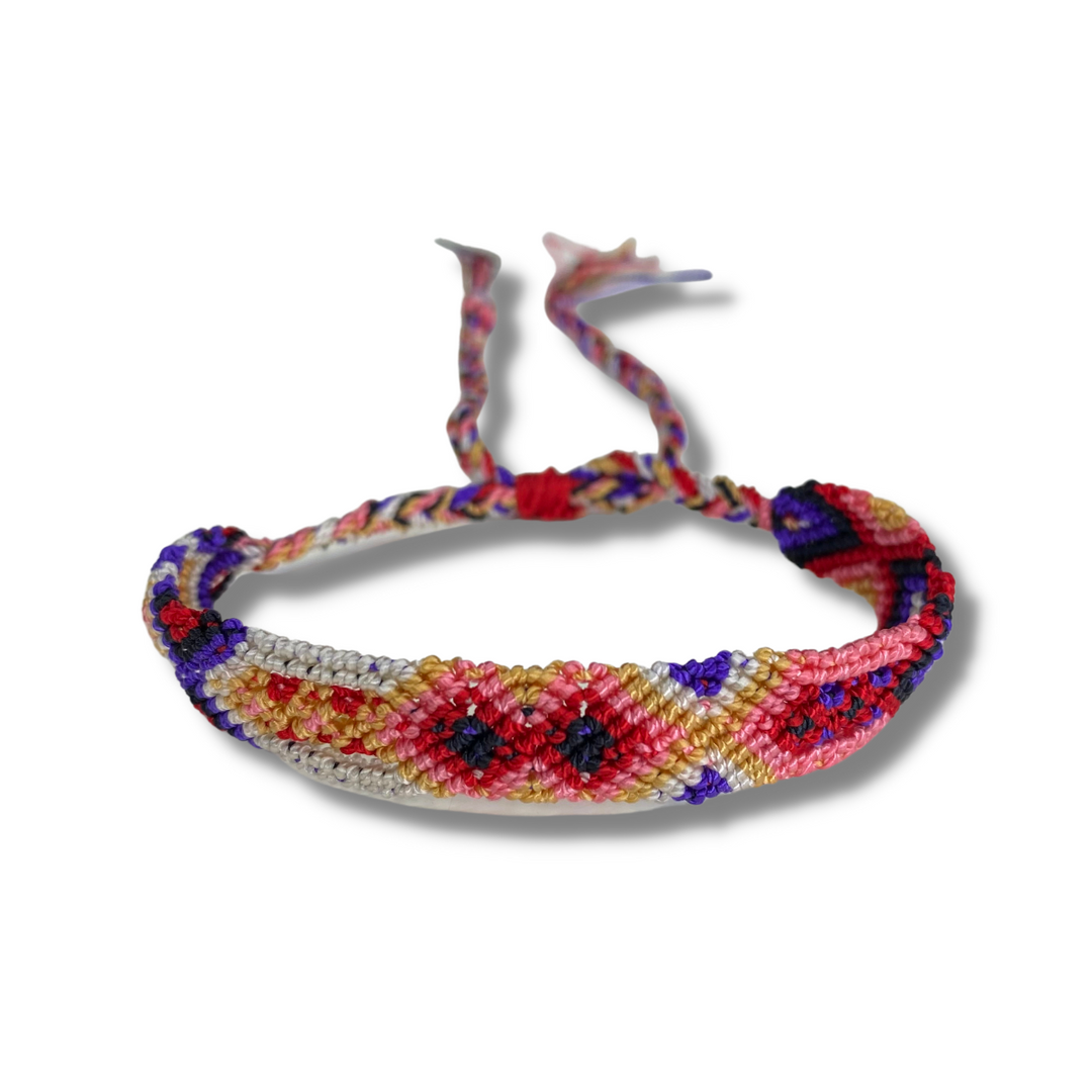 Friendship Woven Bracelet Slide Knot String - Choose Color - Mexico-Jewelry-Lumily-Purple-Lumily MZ Fair Trade Nena & Co Hiptipico Novica Lucia's World emporium