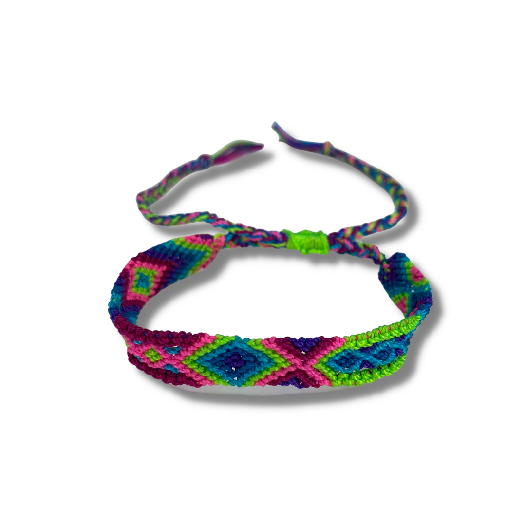 Friendship Woven Bracelet Slide Knot String - Choose Color - Mexico