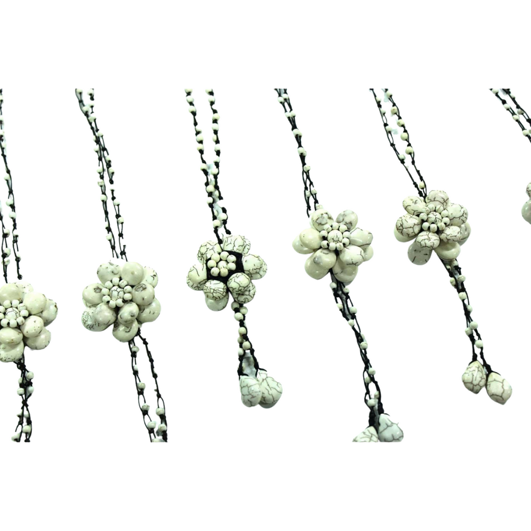 BUNDLE: Bohemian Flower Style Necklaces 6 & 3 Pieces - Thailand-Jewelry-Lumily-Lumily MZ Fair Trade Nena & Co Hiptipico Novica Lucia's World emporium