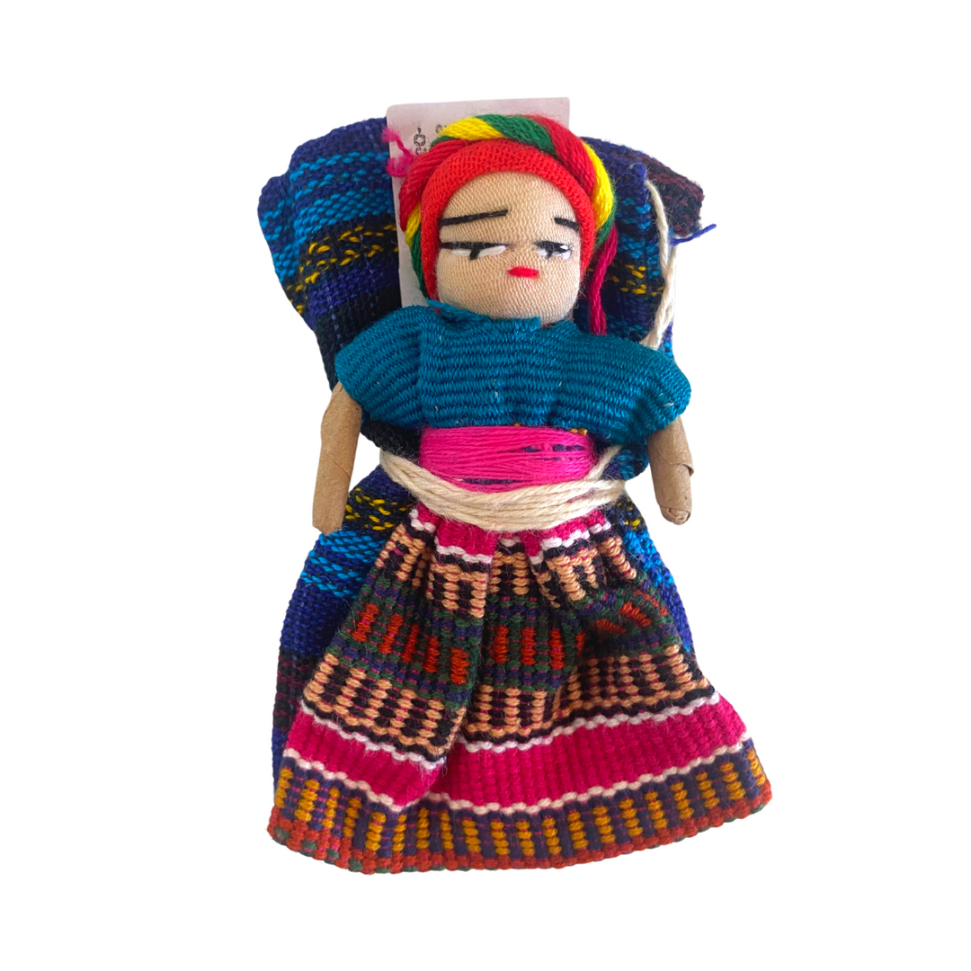 Worry Doll Ornament with Gift Bag + Story - Guatemala-Decor-Enrique (Artesanias Gonzalez - GU)-Lumily MZ Fair Trade Nena & Co Hiptipico Novica Lucia's World emporium