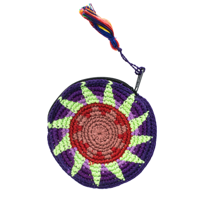 Moon Crochet Coin Purse - Guatemala-Coin Purses-Lumily-Lumily MZ Fair Trade Nena & Co Hiptipico Novica Lucia's World emporium
