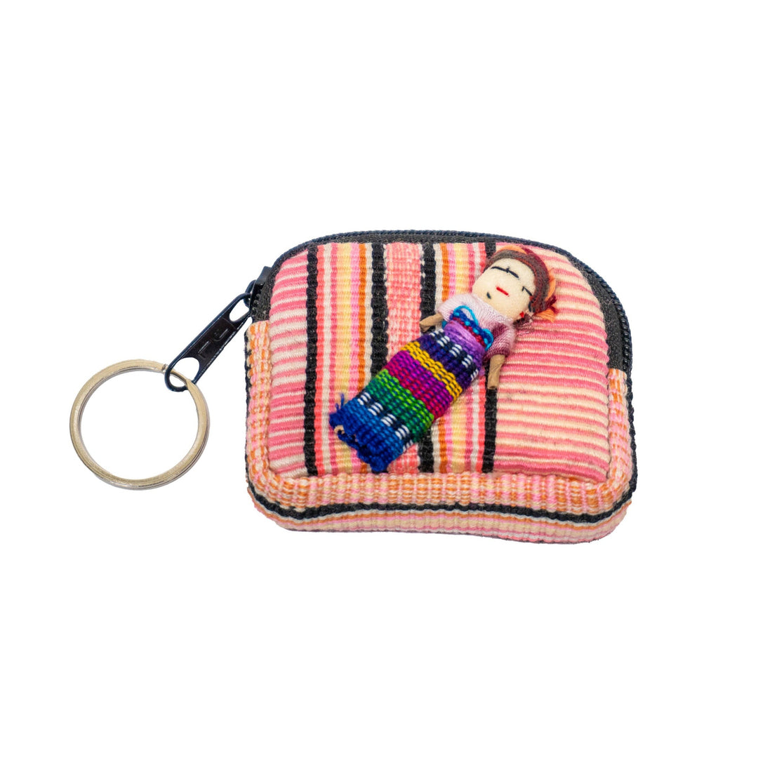 Worry Doll Bag Keychain | Coin Purse - Guatemala-Bags-Laura y Francisco (GU)-Lumily MZ Fair Trade Nena & Co Hiptipico Novica Lucia's World emporium