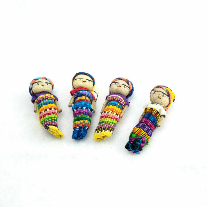 Worry Doll Crochet Pouch with Four Dolls - Guatemala-Accessories-Lumily-Lumily MZ Fair Trade Nena & Co Hiptipico Novica Lucia's World emporium