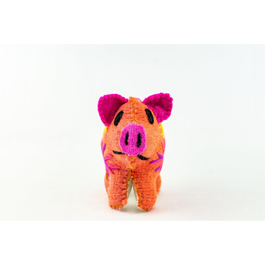 Rosie the Pig: Repurposed Wool Boho Decor - Mexico-Decor-Lumily-Lumily MZ Fair Trade Nena & Co Hiptipico Novica Lucia's World emporium