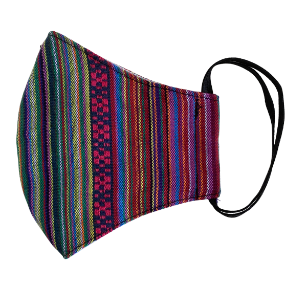 Sustainable Multicolor Face Mask with Filter Pocket - Guatemala-Apparel-Peil-Lumily MZ Fair Trade Nena & Co Hiptipico Novica Lucia's World emporium