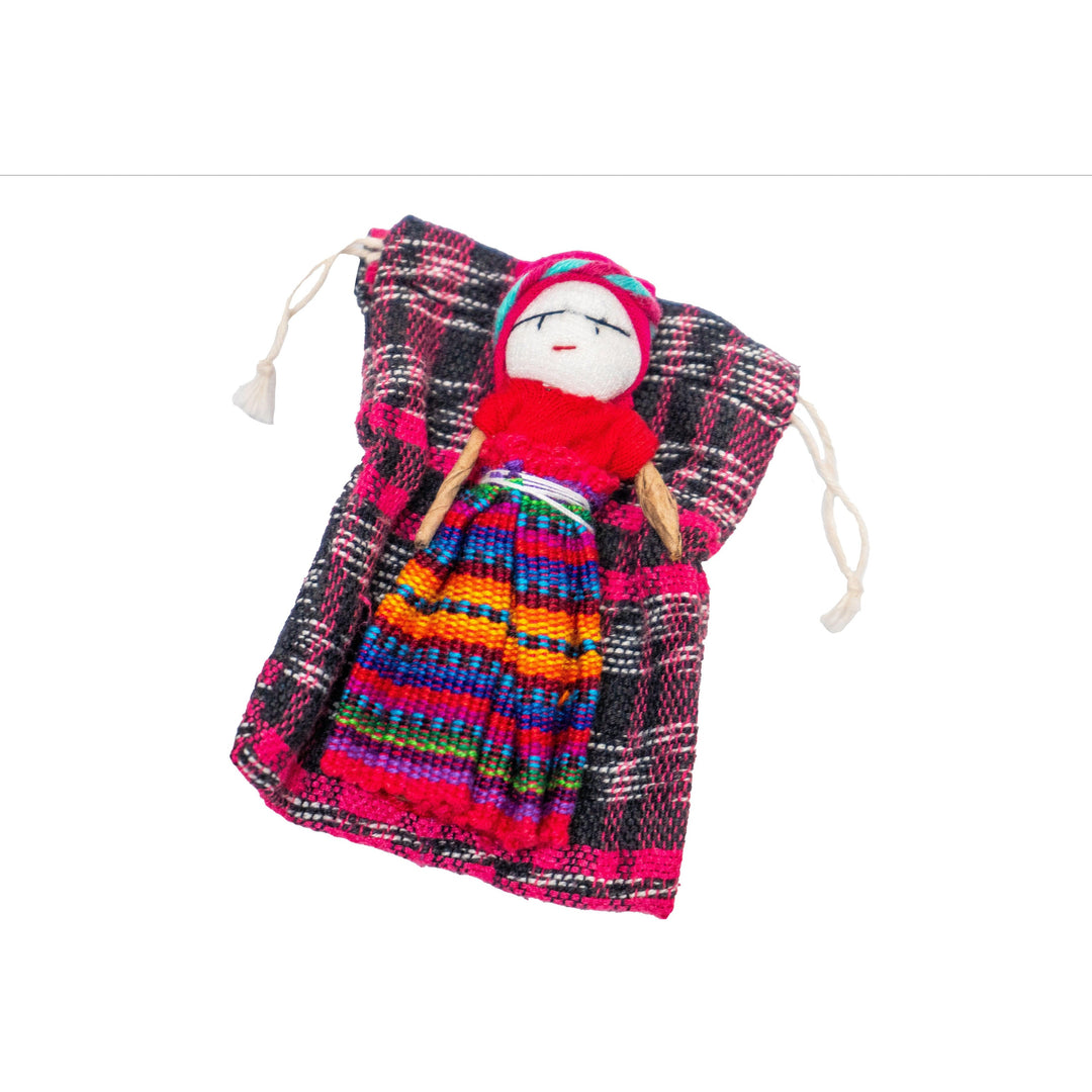 Worry Doll Ornament with Gift Bag + Story - Guatemala-Decor-Lumily-Lumily MZ Fair Trade Nena & Co Hiptipico Novica Lucia's World emporium