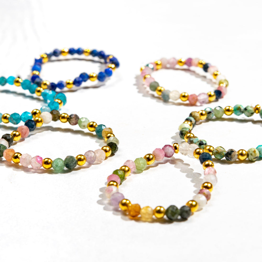 Multi-Stone Gemstone Bead Elastic Ring - Thailand-Jewelry-Lumily-6-Lumily MZ Fair Trade Nena & Co Hiptipico Novica Lucia's World emporium