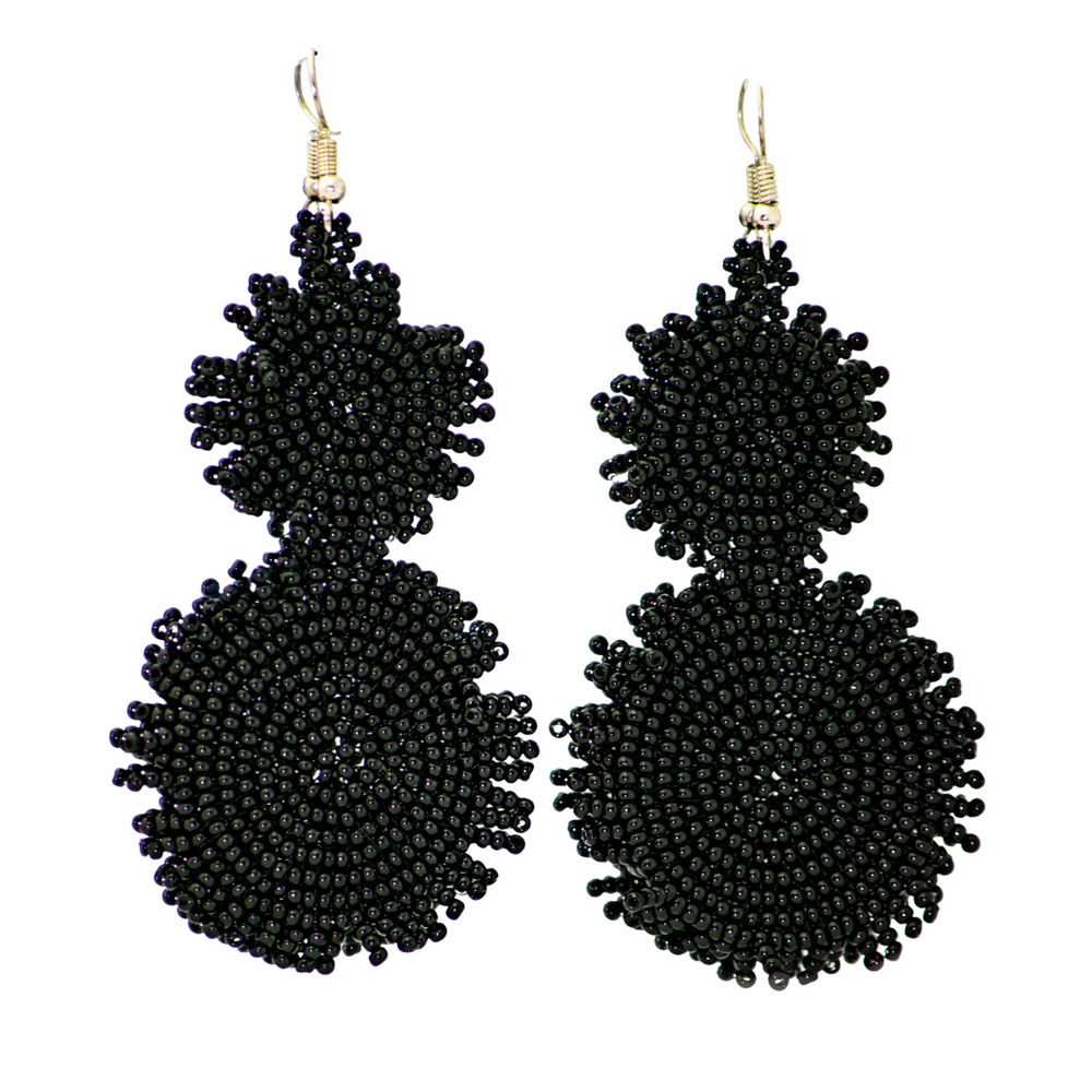 Heather Seed Bead Earrings - Guatemala-Jewelry-Lumily-Lumily MZ Fair Trade Nena & Co Hiptipico Novica Lucia's World emporium