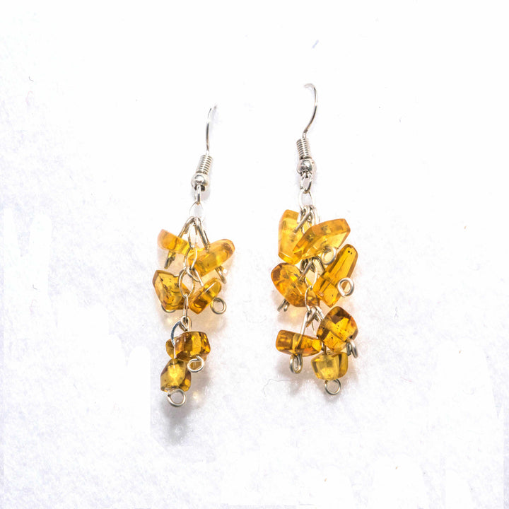 Simojovel Amber Waterfall Earrings - Mexico-Jewelry-Lumily-Lumily MZ Fair Trade Nena & Co Hiptipico Novica Lucia's World emporium