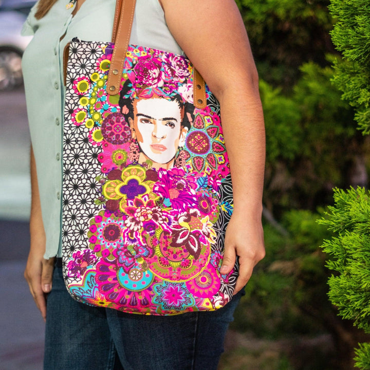 Frida Kahlo Printed Tote Bag - Thailand-Bags-Lumily-Lumily MZ Fair Trade Nena & Co Hiptipico Novica Lucia's World emporium