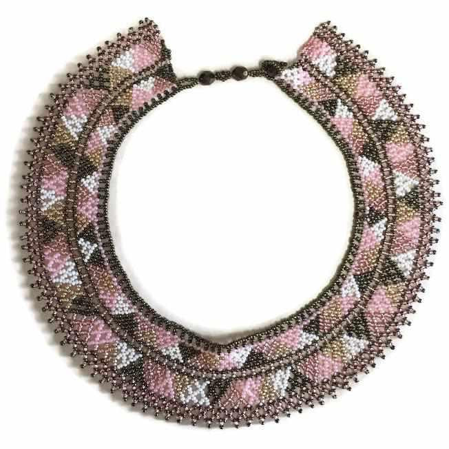 Collar Seed Bead Bella Necklace - Guatemala-Jewelry-Lumily-Pink-Lumily MZ Fair Trade Nena & Co Hiptipico Novica Lucia's World emporium