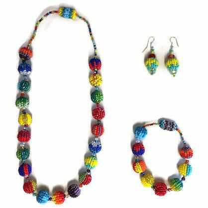 Shiva Magnetic Seed Bead Necklace - Guatemala-Jewelry-Lumily-Lumily MZ Fair Trade Nena & Co Hiptipico Novica Lucia's World emporium