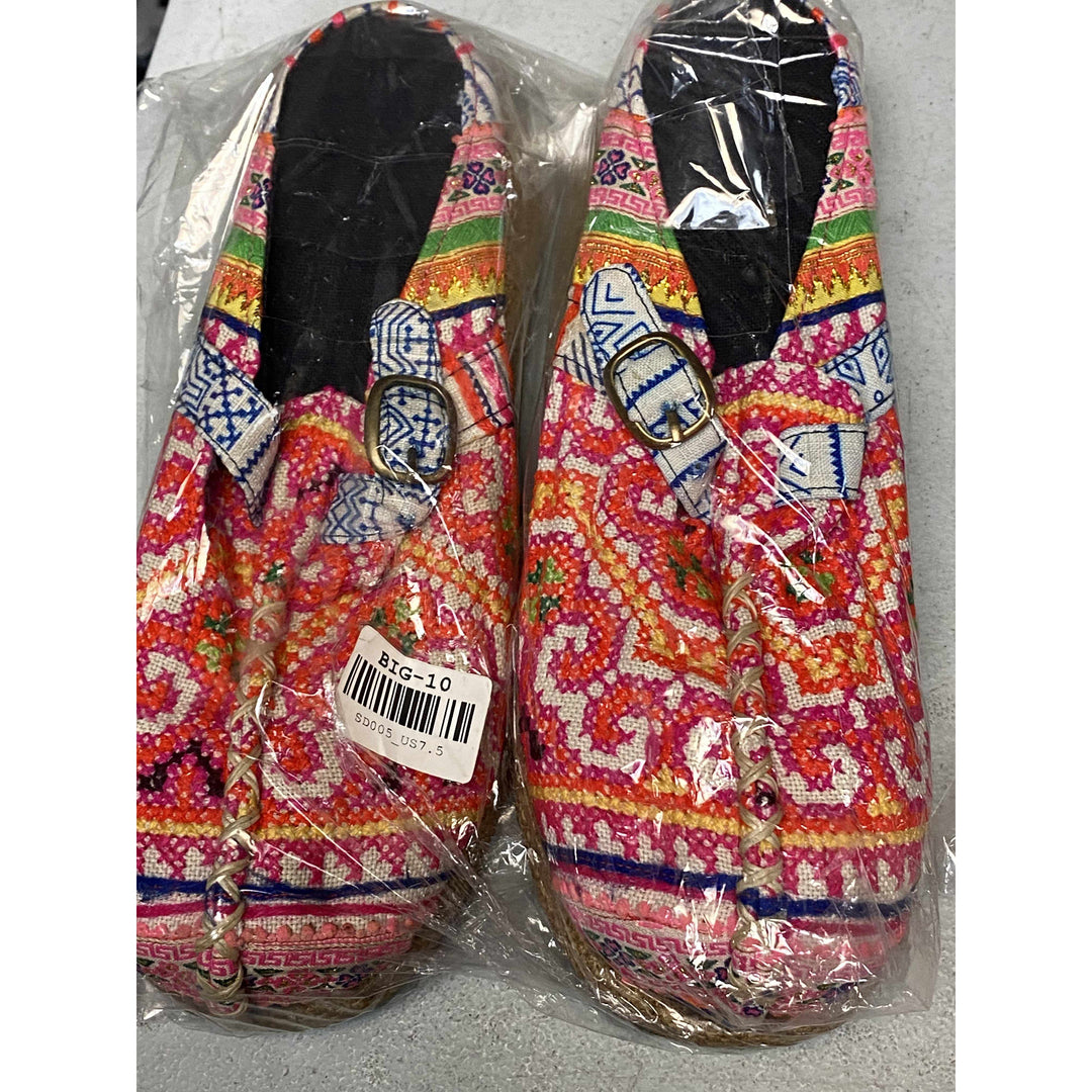 Ethically Handmade Boho Sandals -Thailand-Apparel-Lumily-Multicolored-Lumily MZ Fair Trade Nena & Co Hiptipico Novica Lucia's World emporium