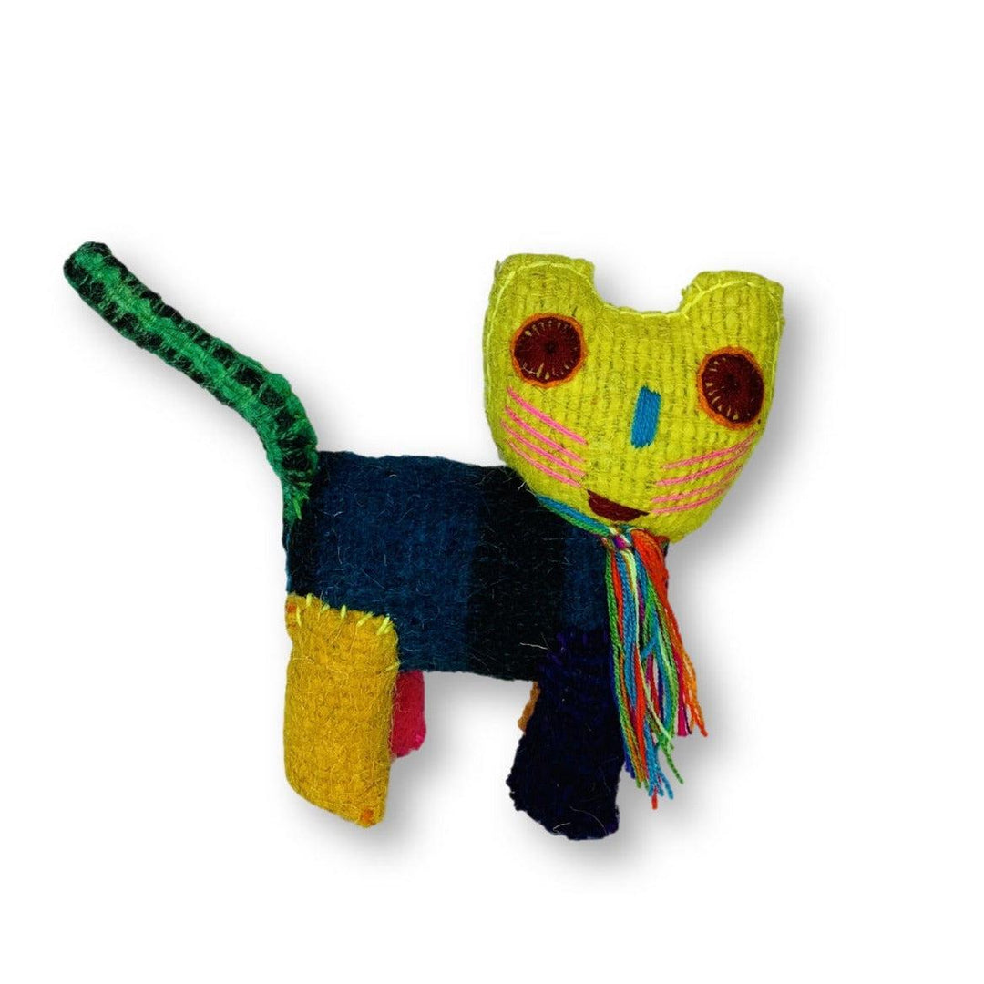 Felix the Cat: Repurposed Wool Boho Decor - Mexico-Decor-ABIGAIL (ARTESANÍAS CHONETIK - MX)-Lumily MZ Fair Trade Nena & Co Hiptipico Novica Lucia's World emporium