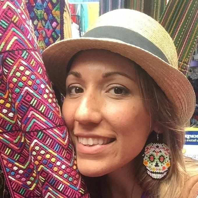 Sugar Skull Seed Bead Earrings - Guatemala-Jewelry-Lumily-Lumily MZ Fair Trade Nena & Co Hiptipico Novica Lucia's World emporium
