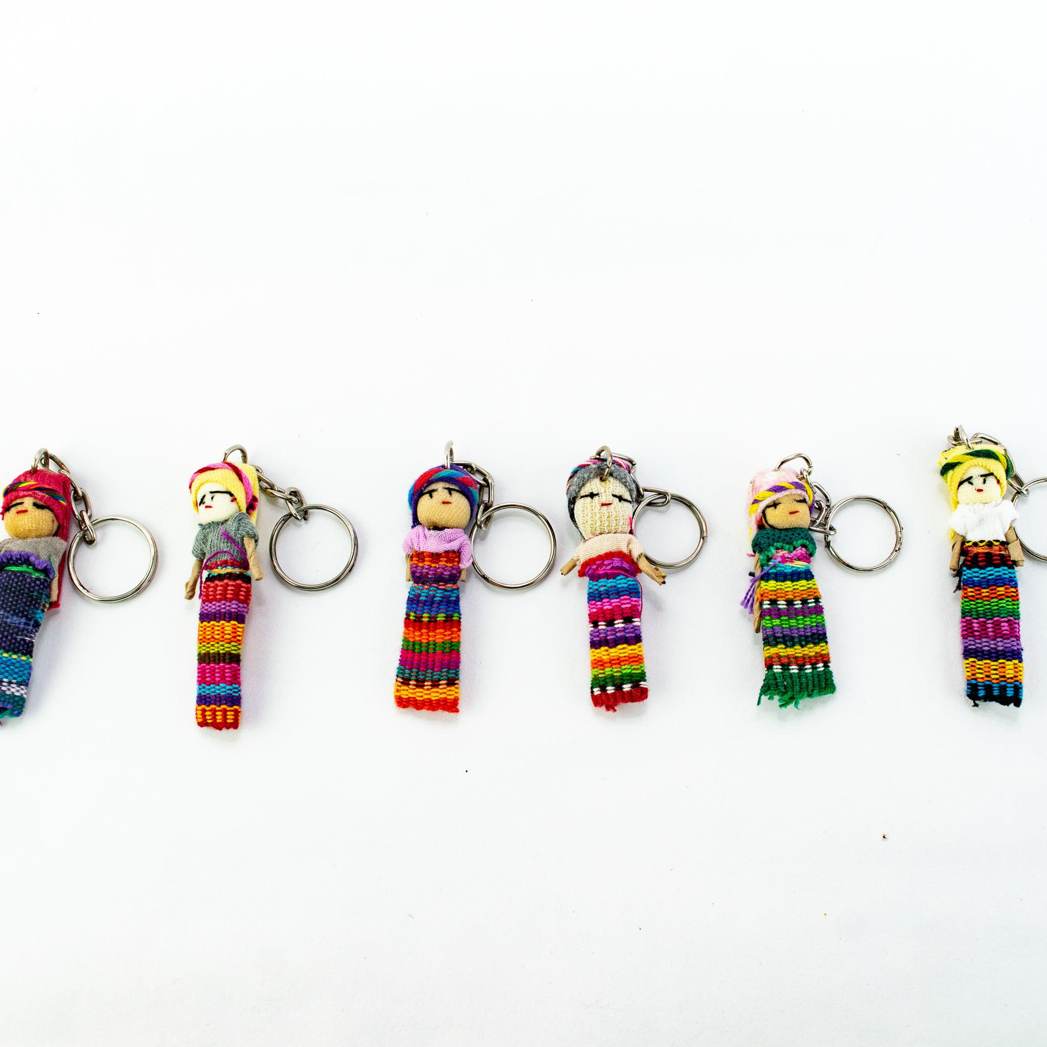 Worry Doll Boho Key Chain | Handmade Multicolor Charm from