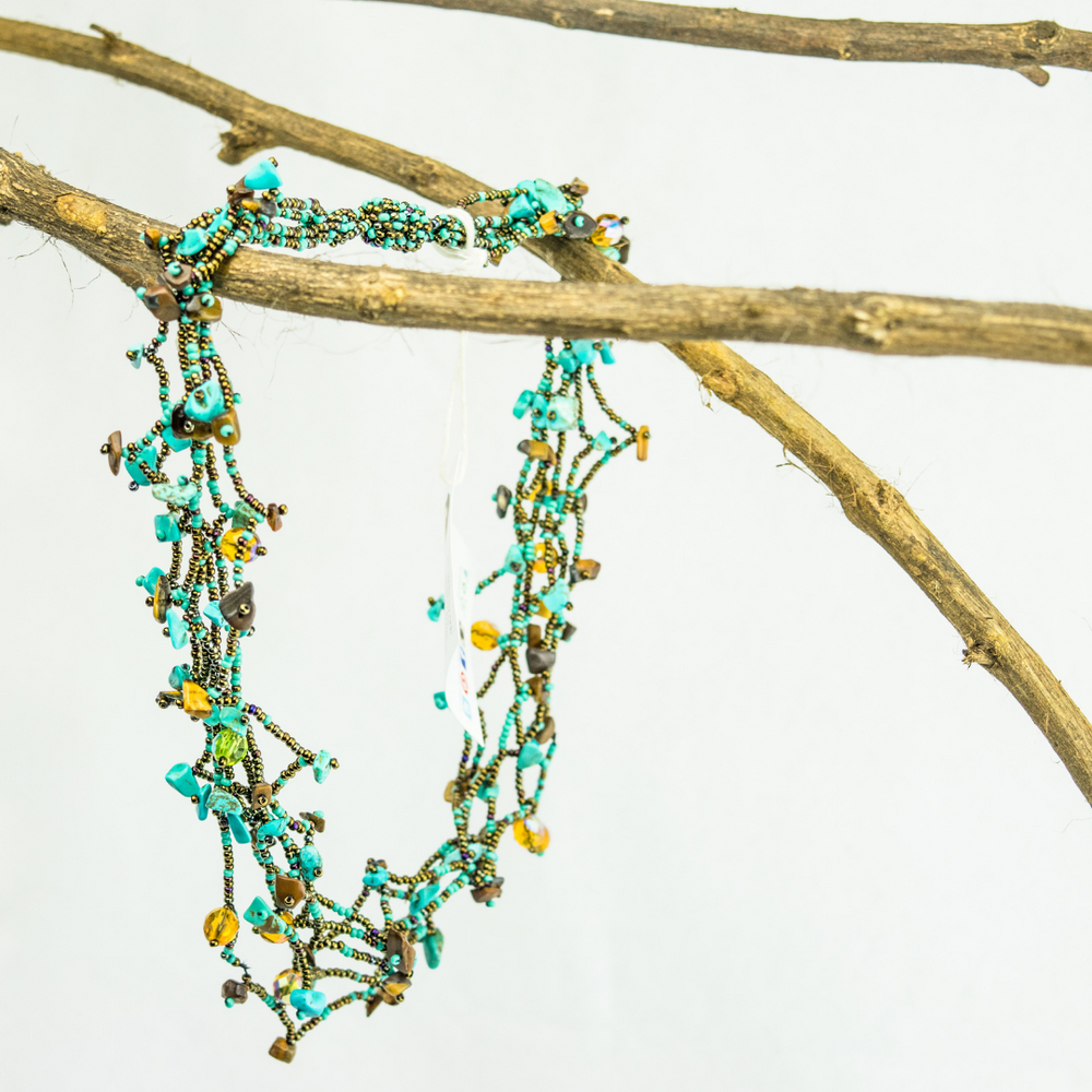 Luzy Seed Bead Necklace with Magnetic Closure - Guatemala-Necklace-David (GU)-Lumily MZ Fair Trade Nena & Co Hiptipico Novica Lucia's World emporium