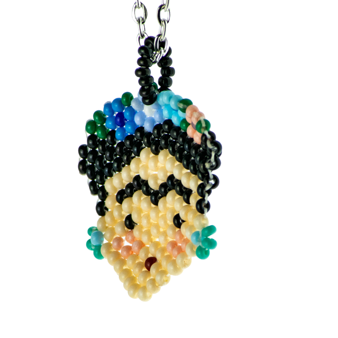 Frida Kahlo Seed Bead Necklace - Mexico-Jewelry-Lumily-Lumily MZ Fair Trade Nena & Co Hiptipico Novica Lucia's World emporium