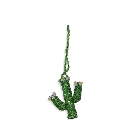 Cactus Seed Bead Ornament - Guatemala-Decor-Lumily-Lumily MZ Fair Trade Nena & Co Hiptipico Novica Lucia's World emporium