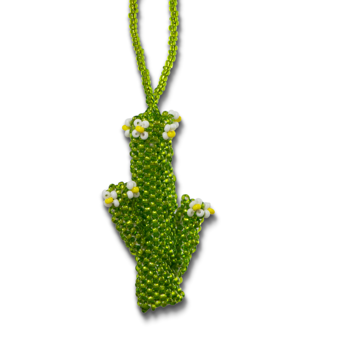 Cactus Seed Bead Ornament - Guatemala-Decor-Yulisa (Galería Artes Chávez - GU)-Lumily MZ Fair Trade Nena & Co Hiptipico Novica Lucia's World emporium