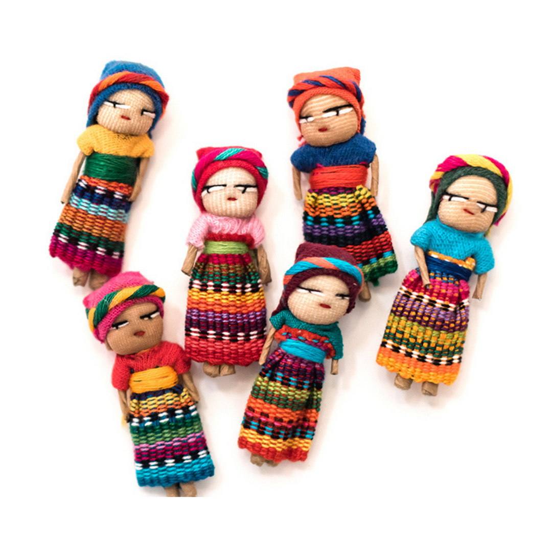 Single Handmade Worry Dolls - Guatemala-Accessories-Lumily-Lumily MZ Fair Trade Nena & Co Hiptipico Novica Lucia's World emporium