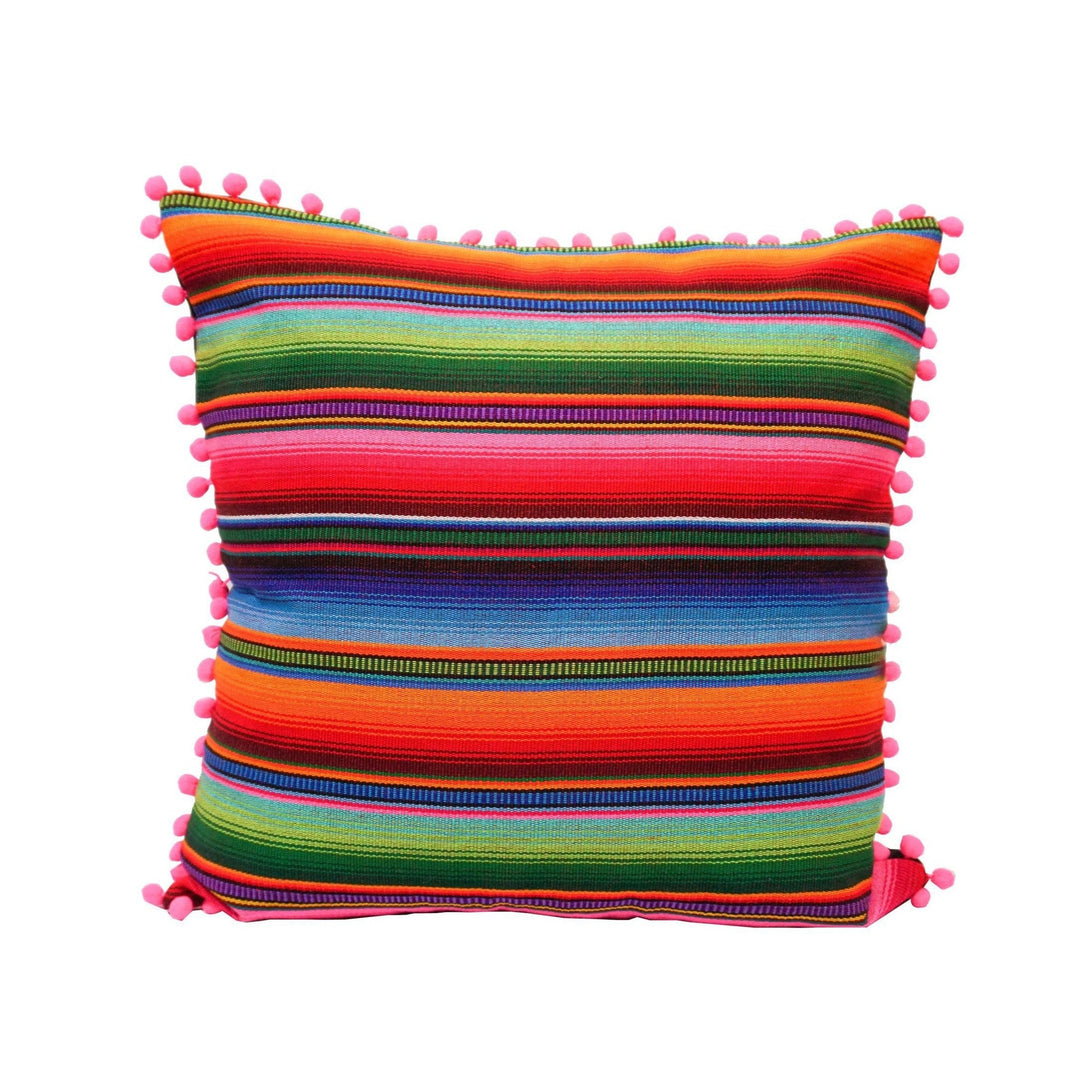 Hacienda Sarape Striped Pillow Cover - Guatemala-Decor-Lumily-Lumily MZ Fair Trade Nena & Co Hiptipico Novica Lucia's World emporium